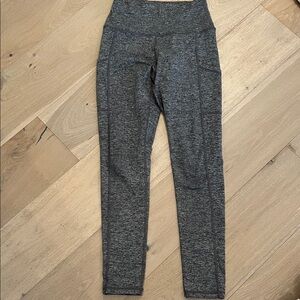 Gray/Black  High-Waisted Leggings